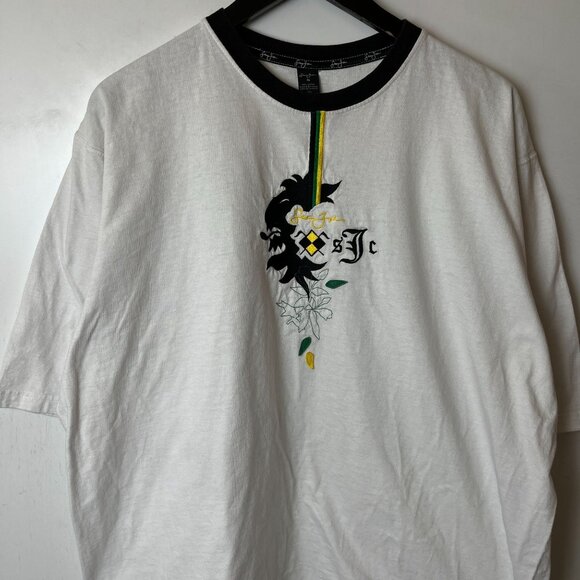 Vintage Y2K Sean John T Shirt White XL Embroidered Graphic Tee 100% Cotton Solid - Picture 10 of 14